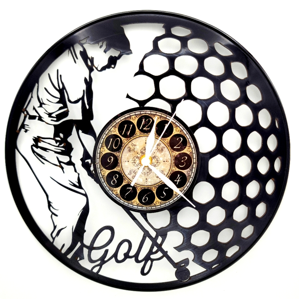 GOLF vinyl record clock golfer wall art decor gift